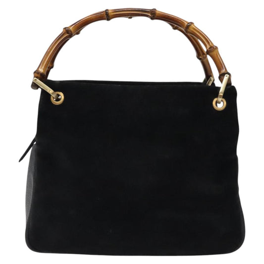 Gucci Black Suede Bamboo