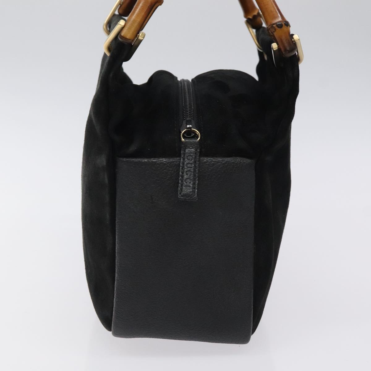 Gucci Black Suede Bamboo