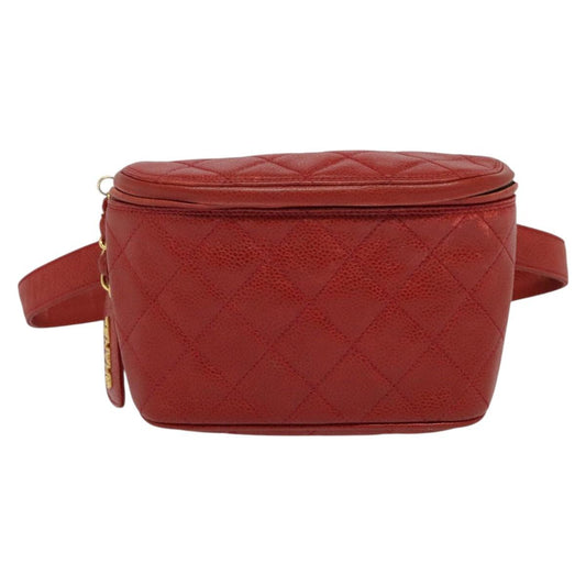 Chanel Red Leather Bag Belt