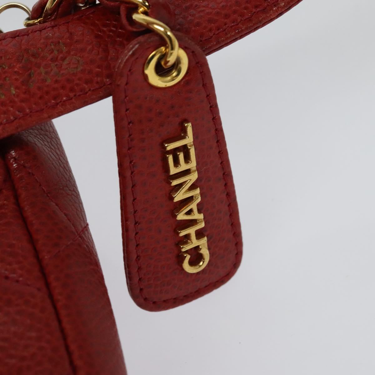 Chanel Red Leather Bag Belt