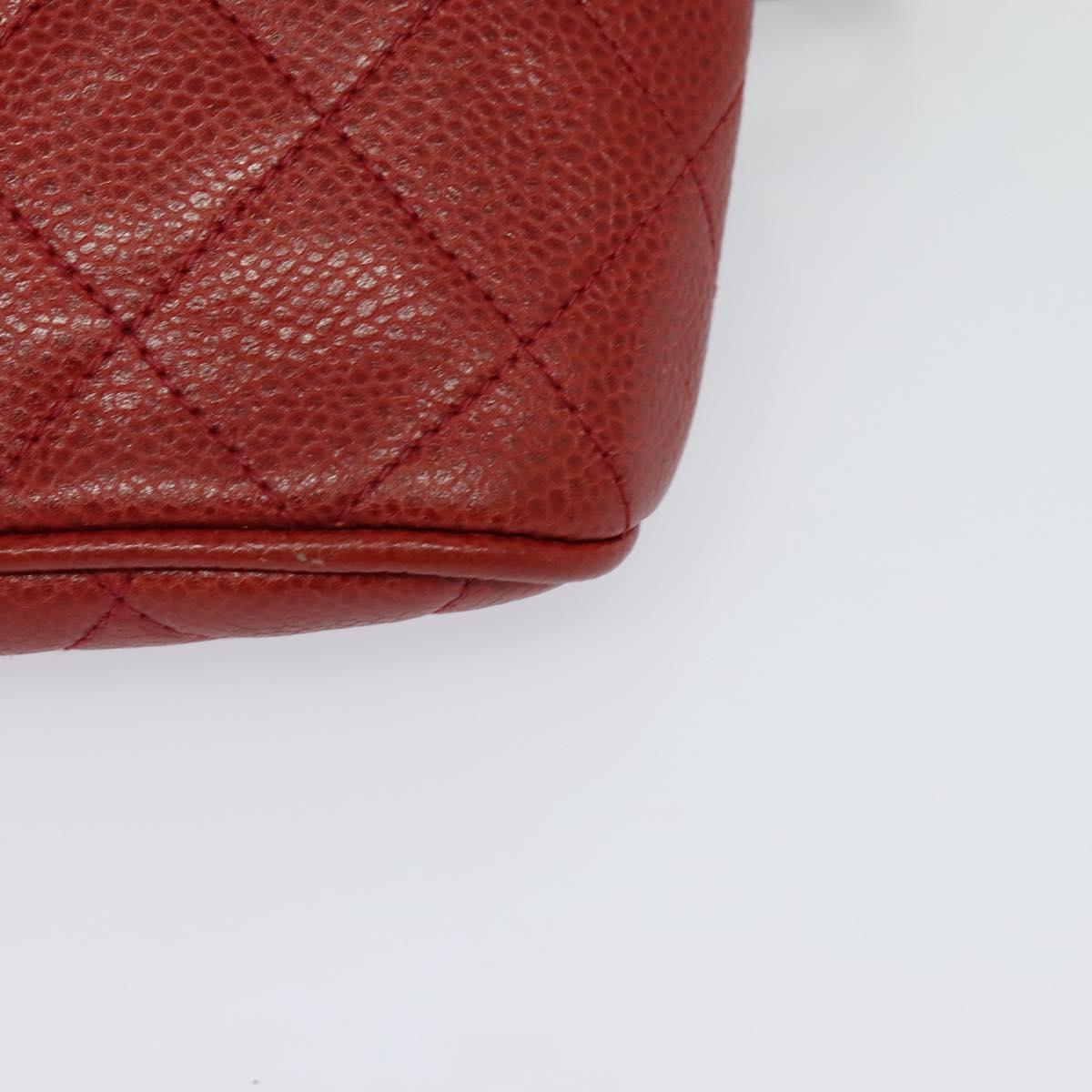Chanel Red Leather Bag Belt