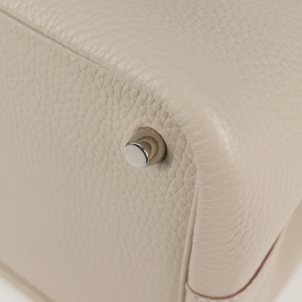 Hermès White Leather Picotin Lock