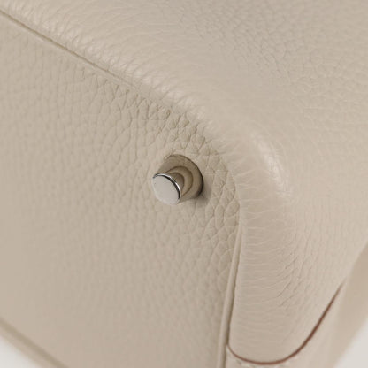 Hermès White Leather Picotin Lock