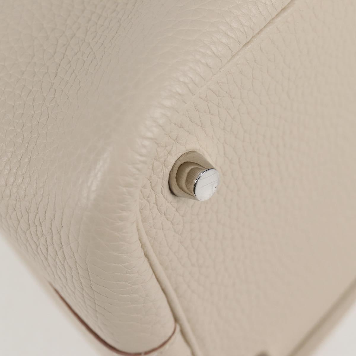 Hermès White Leather Picotin Lock