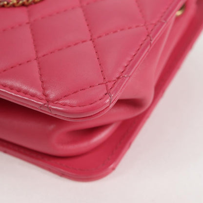 Chanel Pink Leather Coco Mark