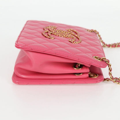 Chanel Pink Leather Coco Mark