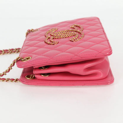 Chanel Pink Leather Coco Mark
