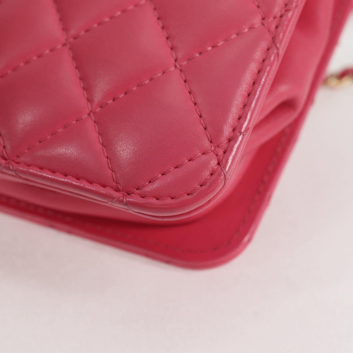 Chanel Pink Leather Coco Mark