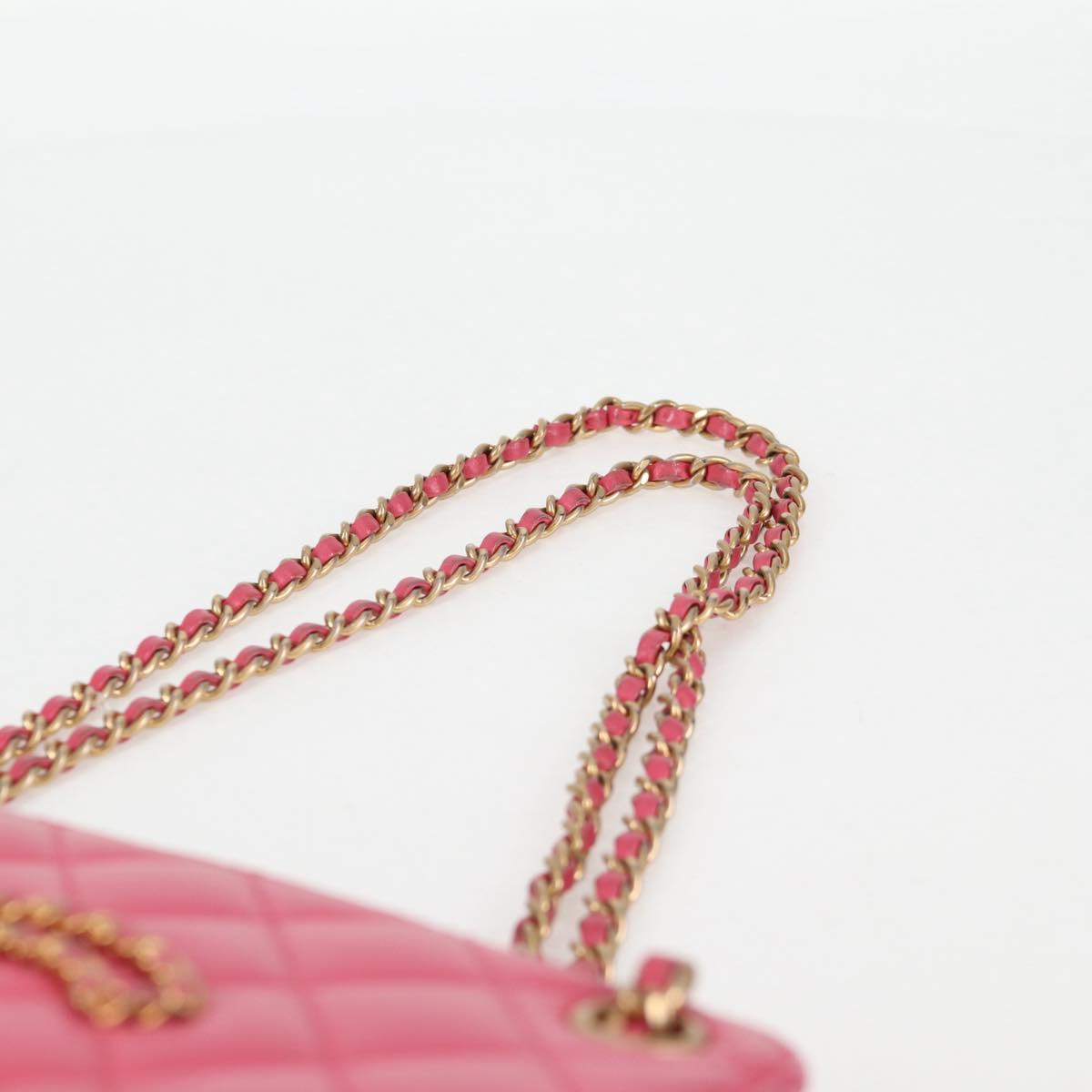 Chanel Pink Leather Coco Mark