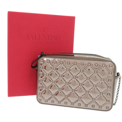 Valentino Garavani Silver Patent Leather Rockstud Spike