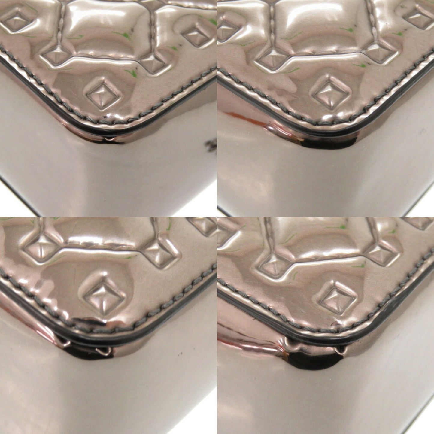 Valentino Garavani Silver Patent Leather Rockstud Spike