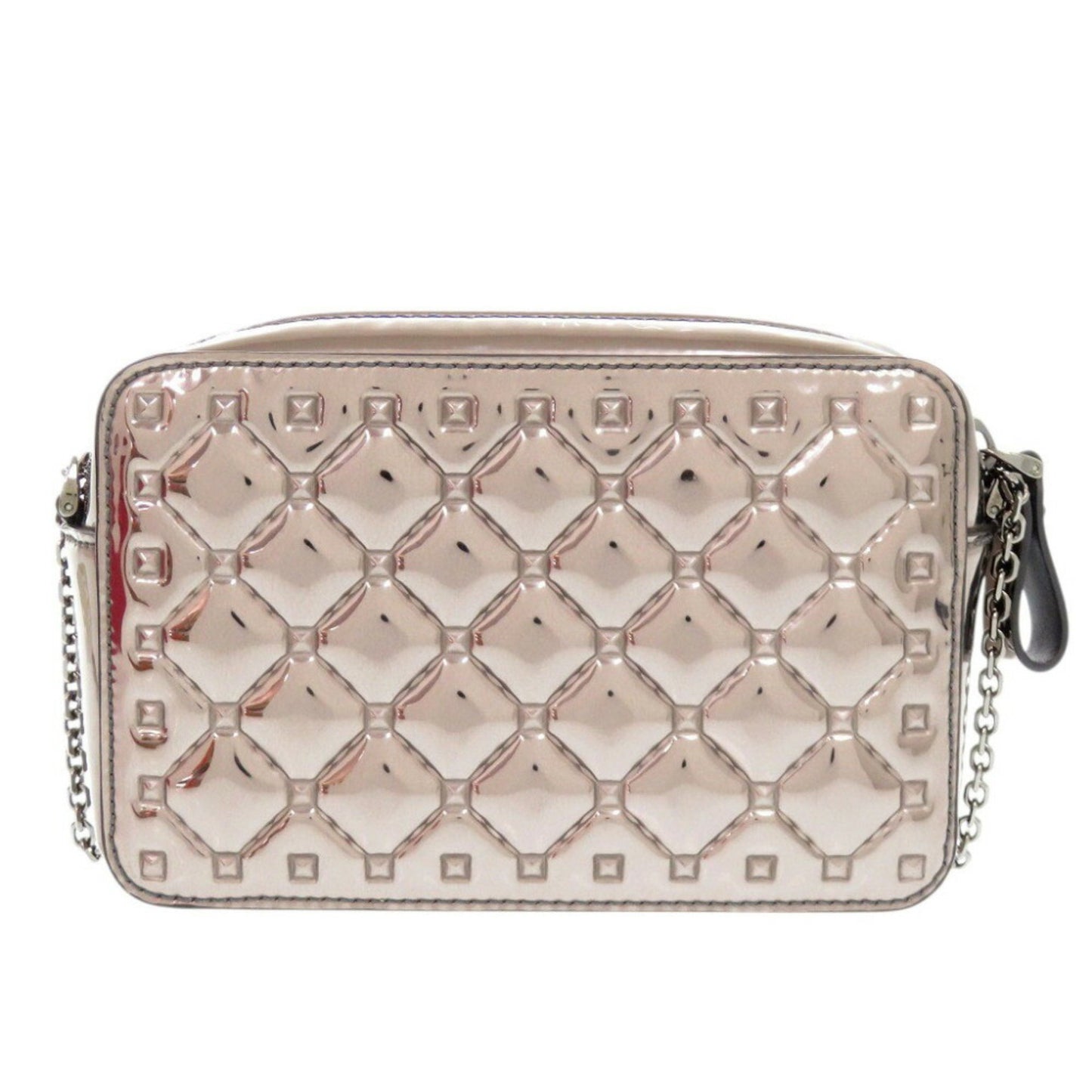 Valentino Garavani Silver Patent Leather Rockstud Spike