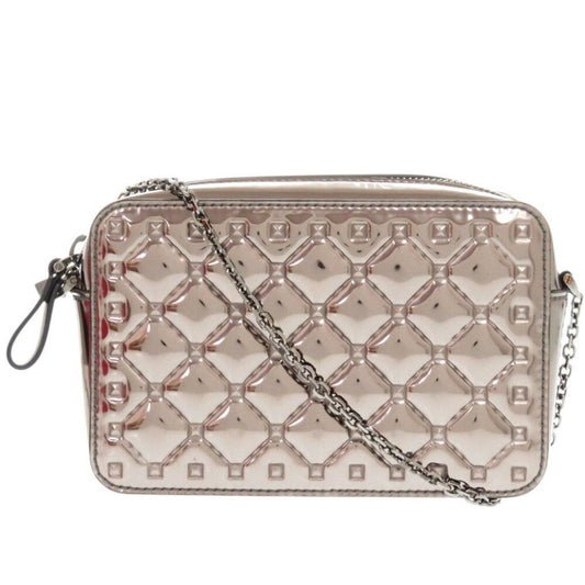 Valentino Garavani Silver Patent Leather Rockstud Spike