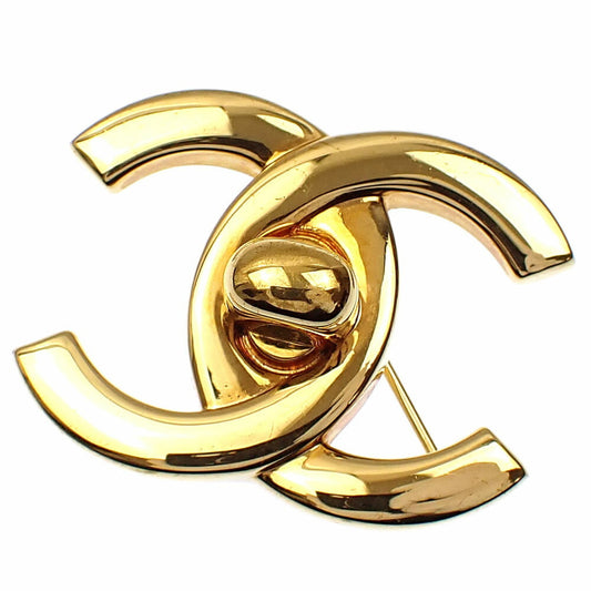 Chanel Gold Gold Plated Coco Mark