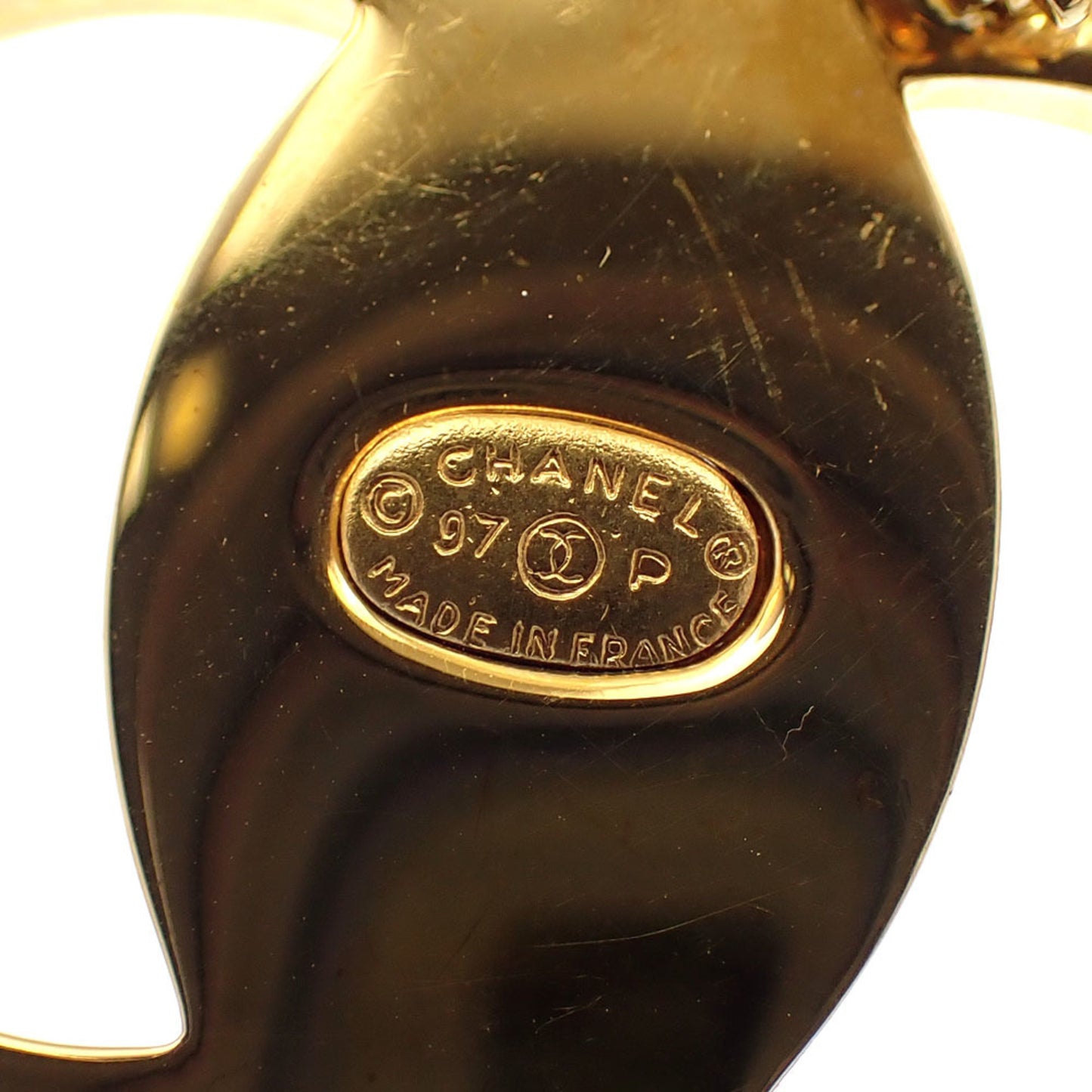 Chanel Gold Gold Plated Coco Mark
