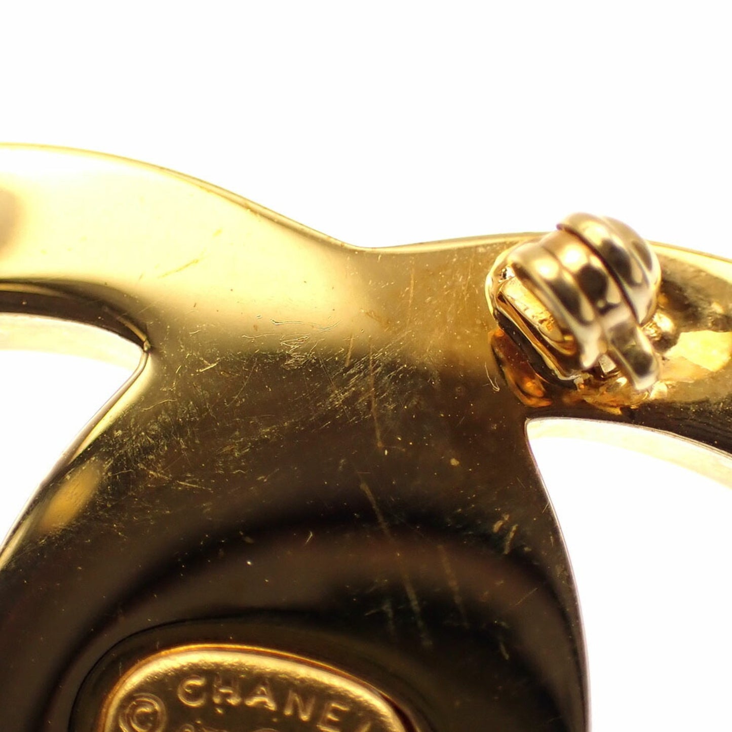 Chanel Gold Gold Plated Coco Mark