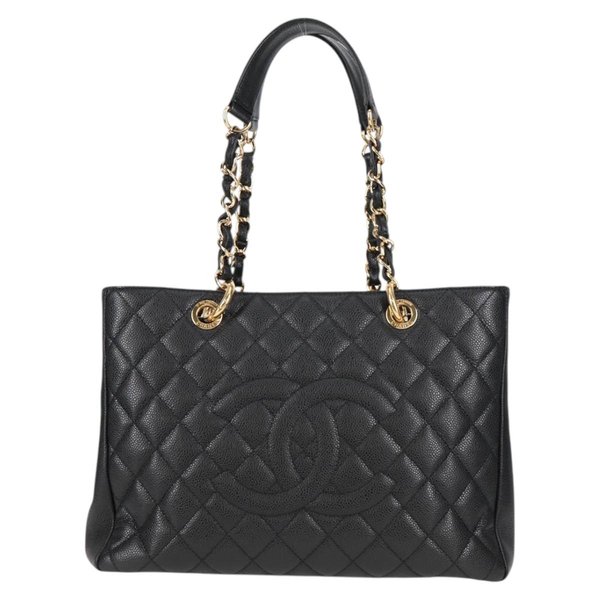 Chanel Black Leather Grand Shopping