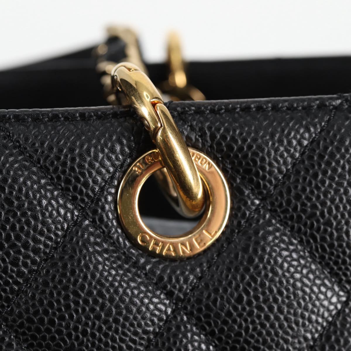Chanel Black Leather Grand Shopping