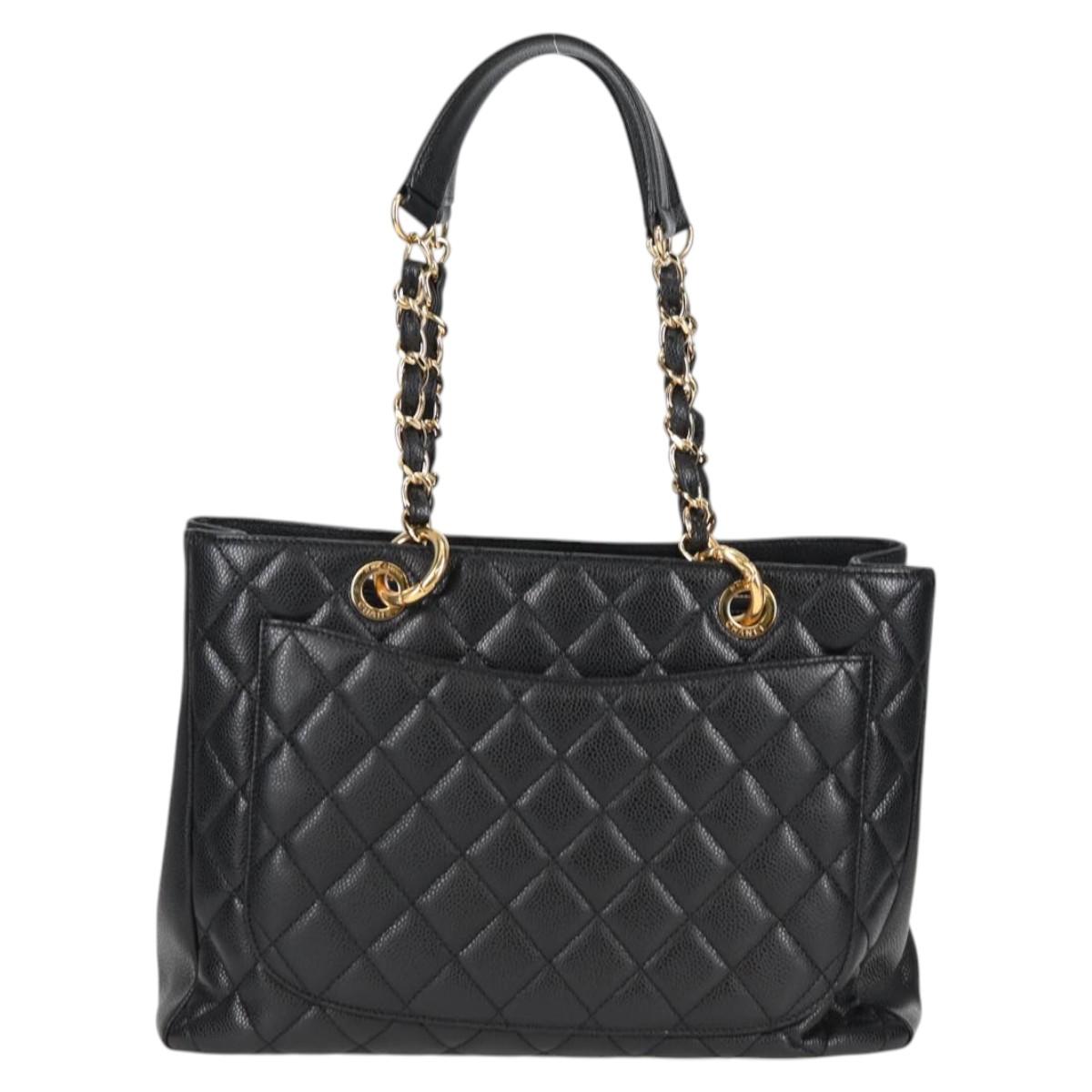 Chanel Black Leather Grand Shopping