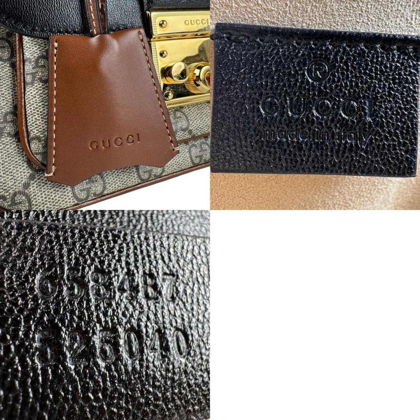 Gucci Brown Canvas Padlock