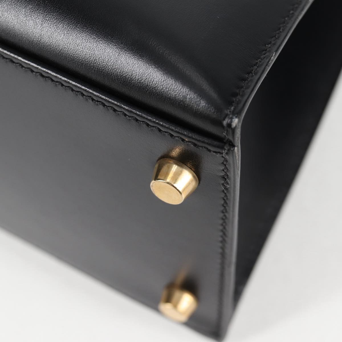 Hermès Black Leather Kelly 28