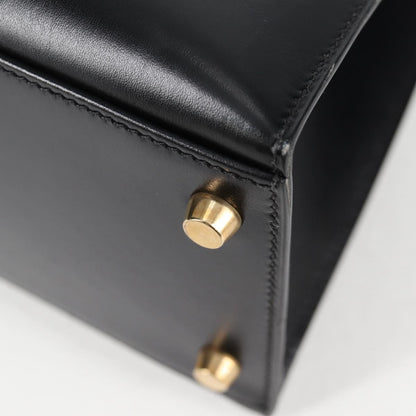 Hermès Black Leather Kelly 28