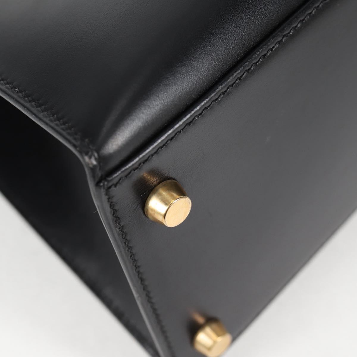 Hermès Black Leather Kelly 28