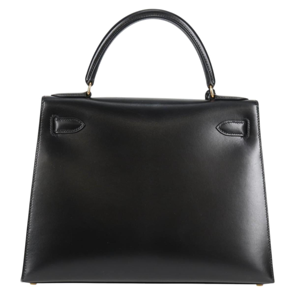 Hermès Black Leather Kelly 28