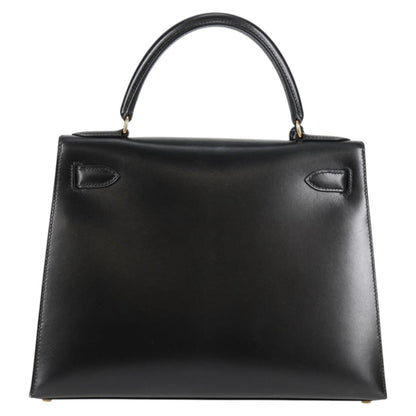 Hermès Black Leather Kelly 28