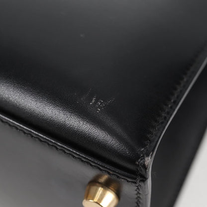 Hermès Black Leather Kelly 28