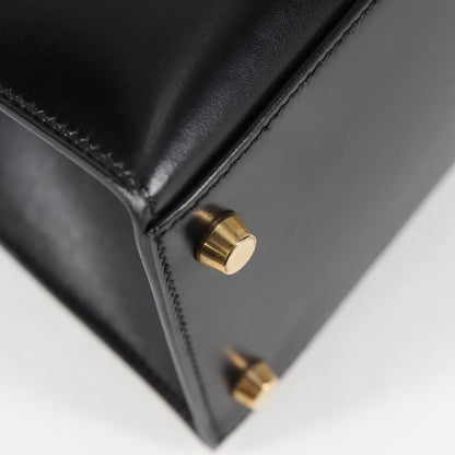 Hermès Black Leather Kelly 28