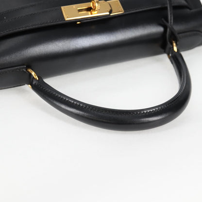 Hermès Black Leather Kelly 28