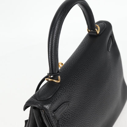 Hermès Black Leather Kelly 28