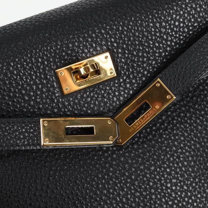 Hermès Black Leather Kelly 28