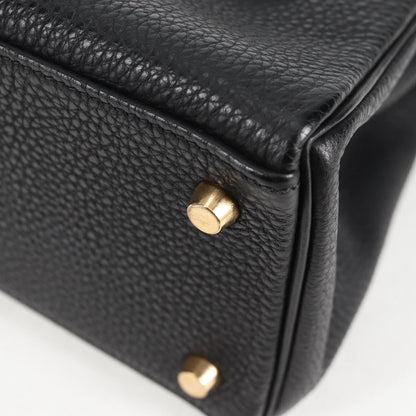 Hermès Black Leather Kelly 28