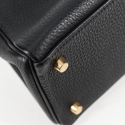 Hermès Black Leather Kelly 28