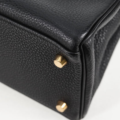 Hermès Black Leather Kelly 28