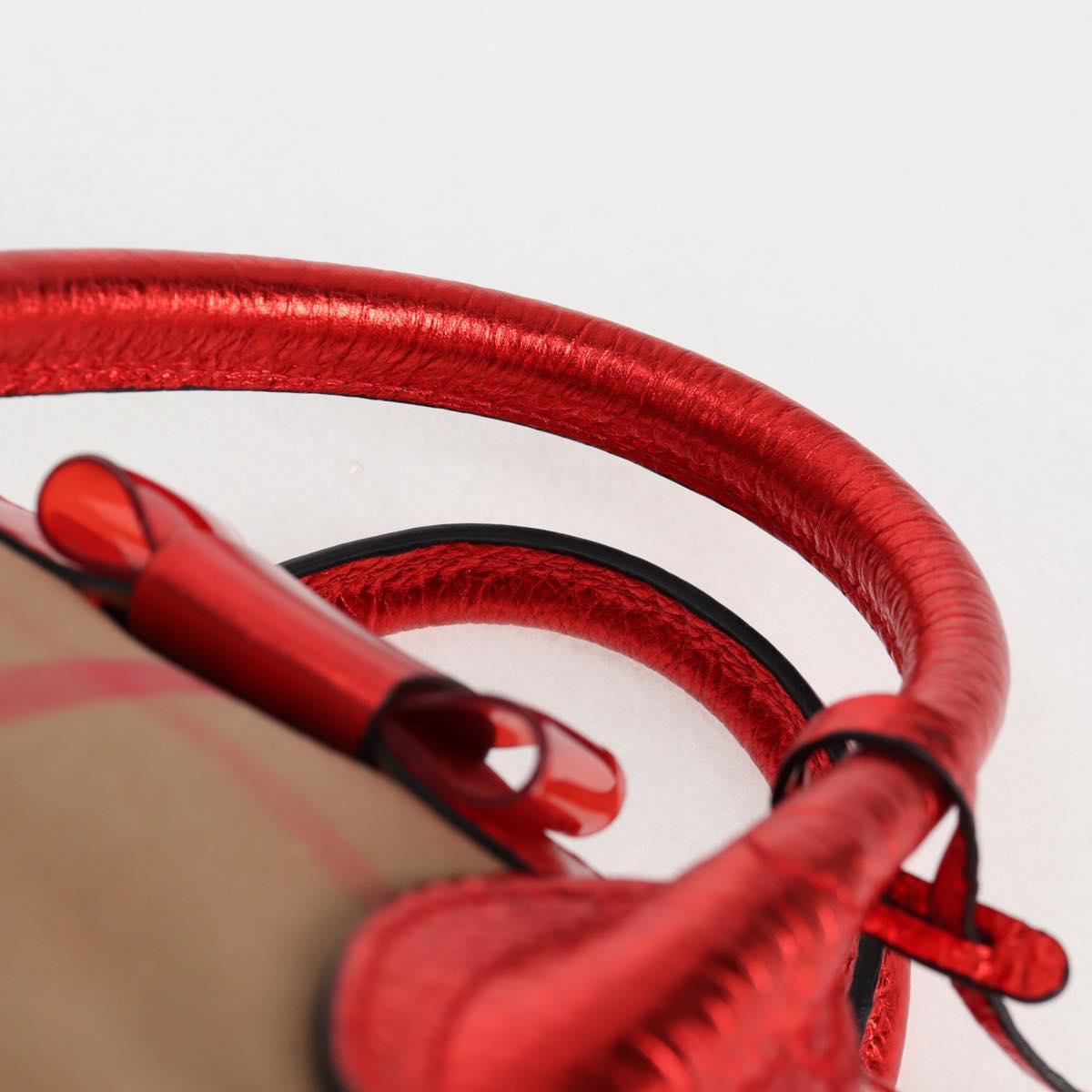 Burberry Red Leather Nova Check