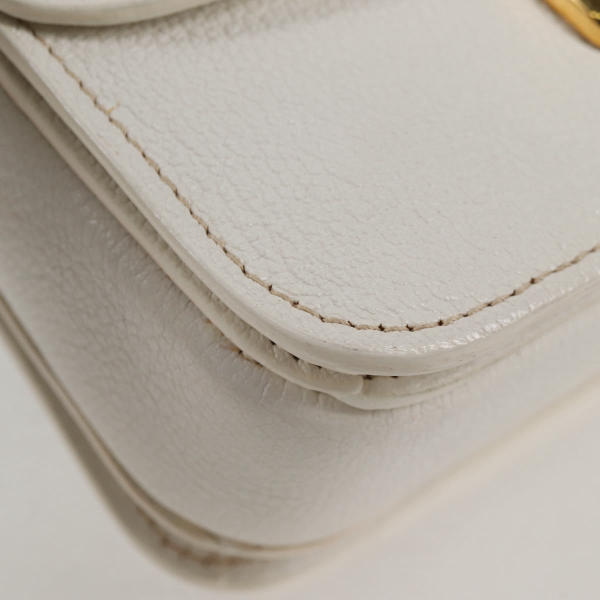 Miu Miu White Leather Madras
