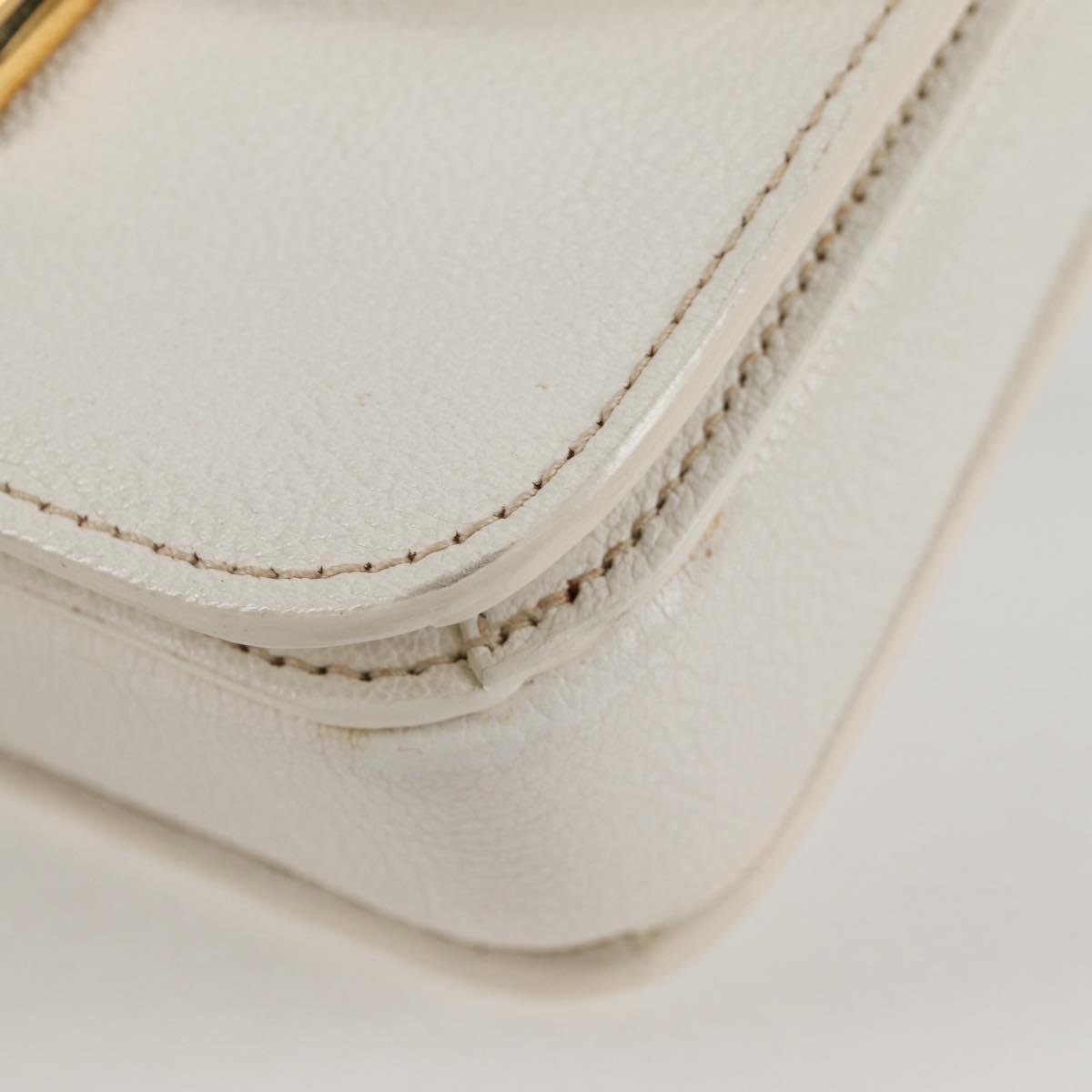 Miu Miu White Leather Madras