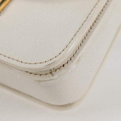 Miu Miu White Leather Madras