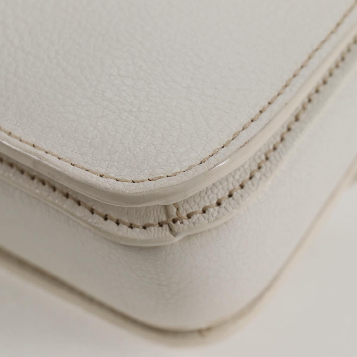 Miu Miu White Leather Madras