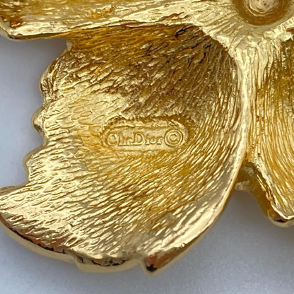 Dior Gold Metal Brooch