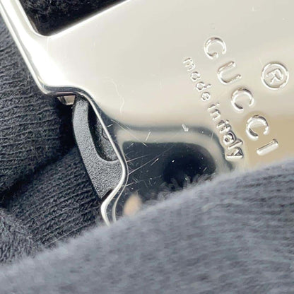Gucci Black Leather Gg Embossé