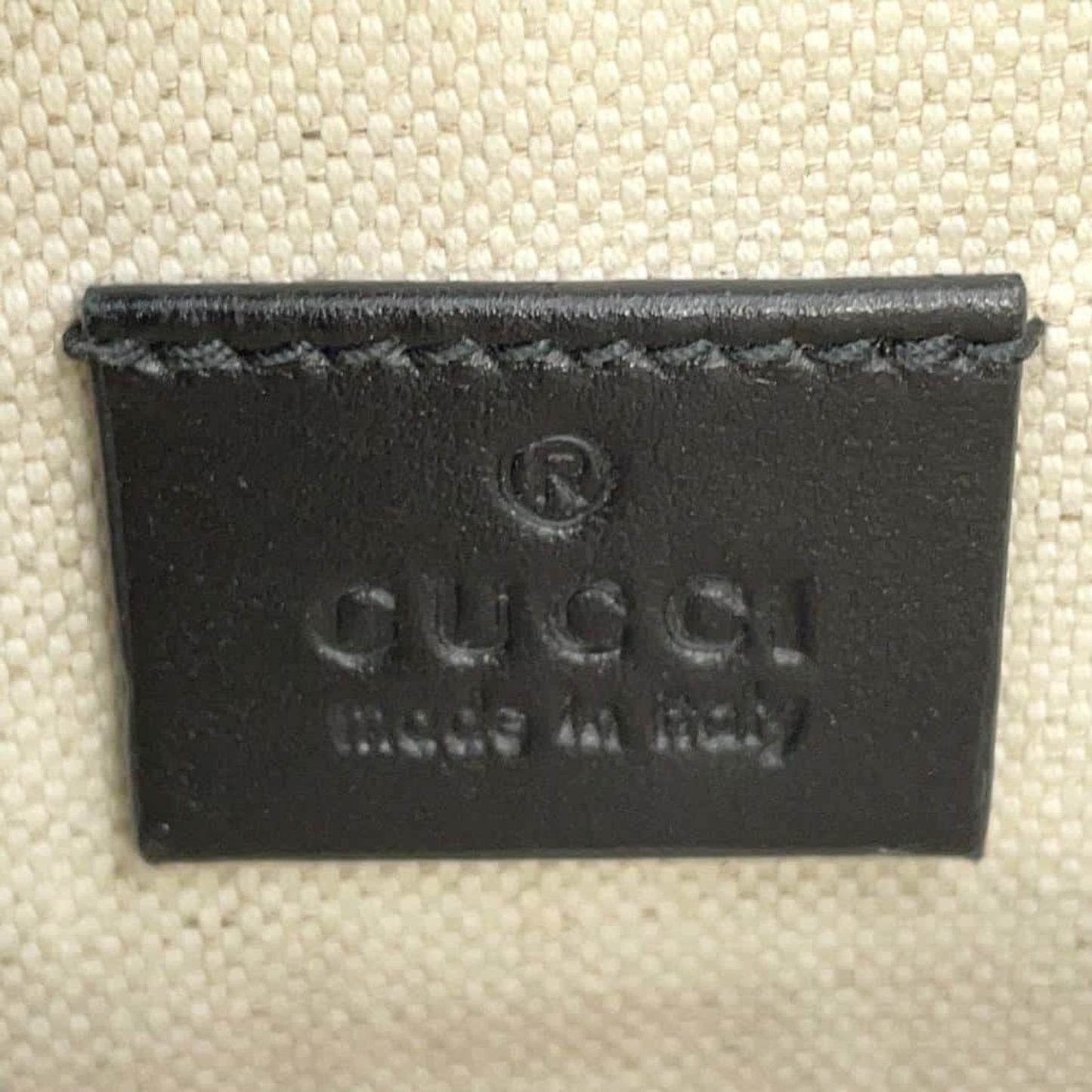 Gucci Black Leather Gg Embossé
