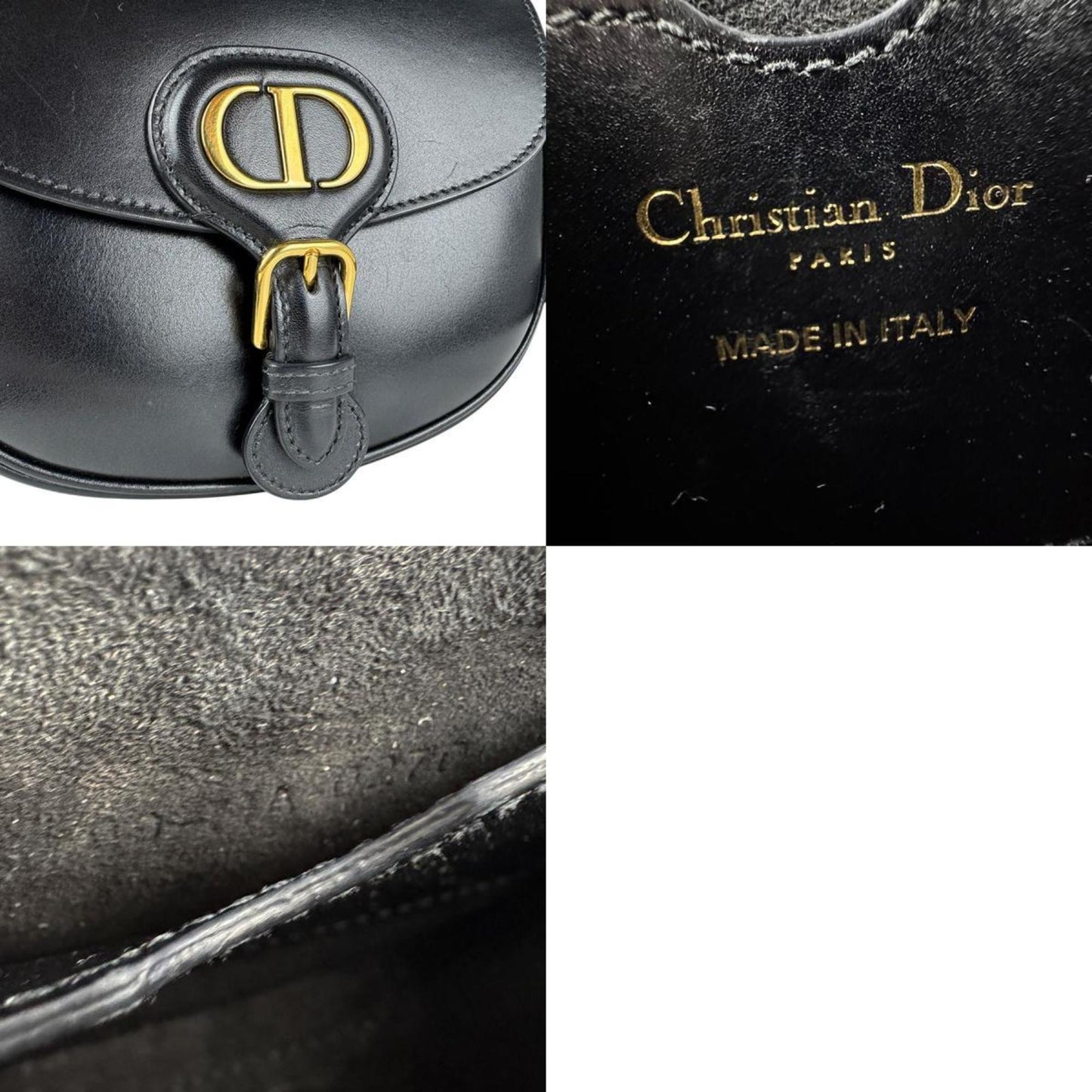 Dior Black Leather Bobby Medium