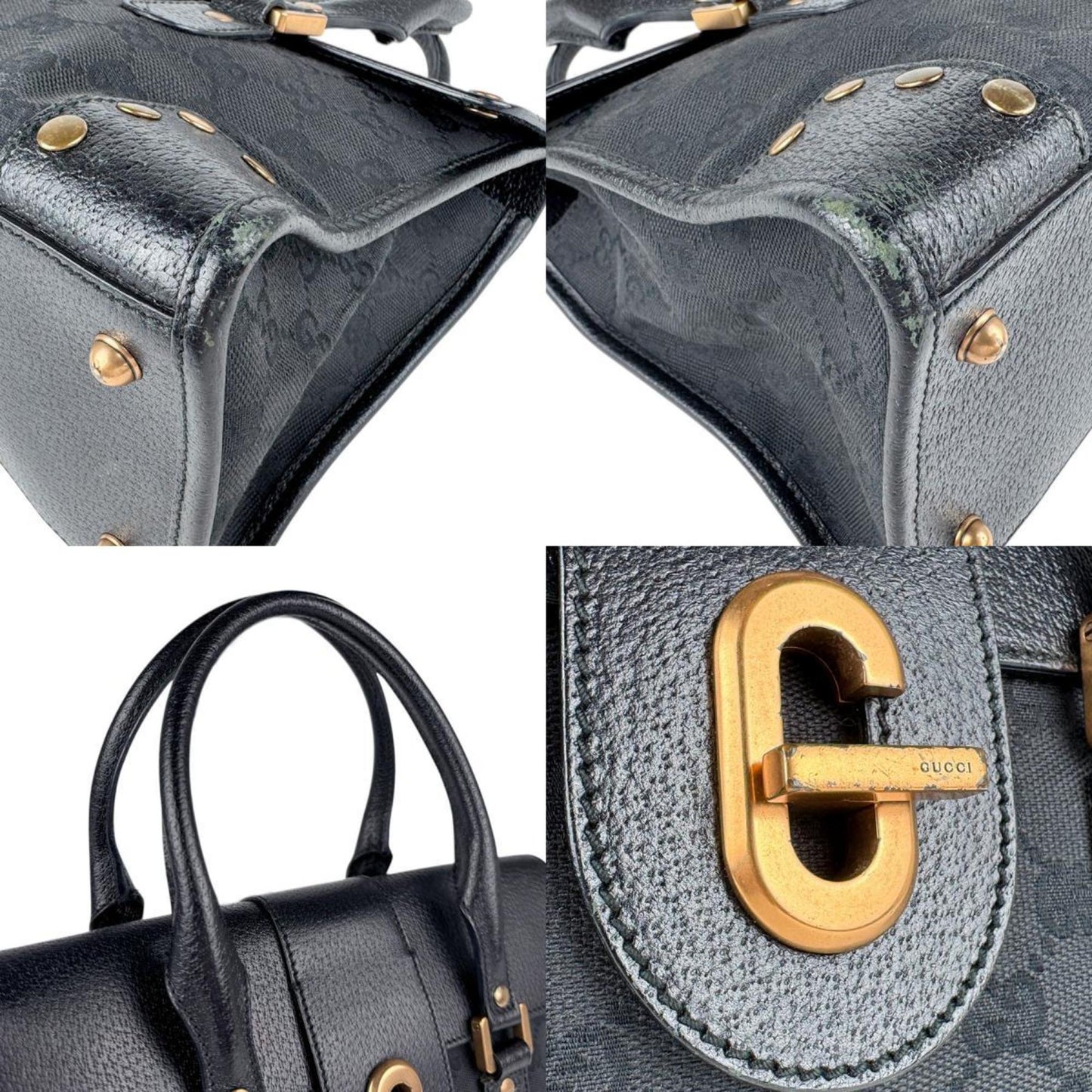 Gucci Black Canvas Gg Canvas
