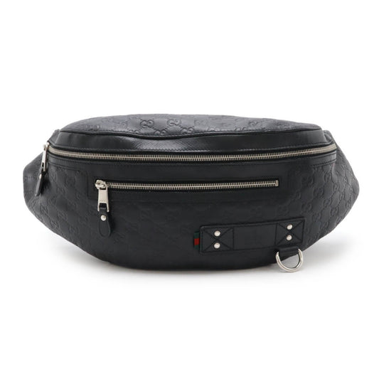 Gucci Black Leather Guccissima