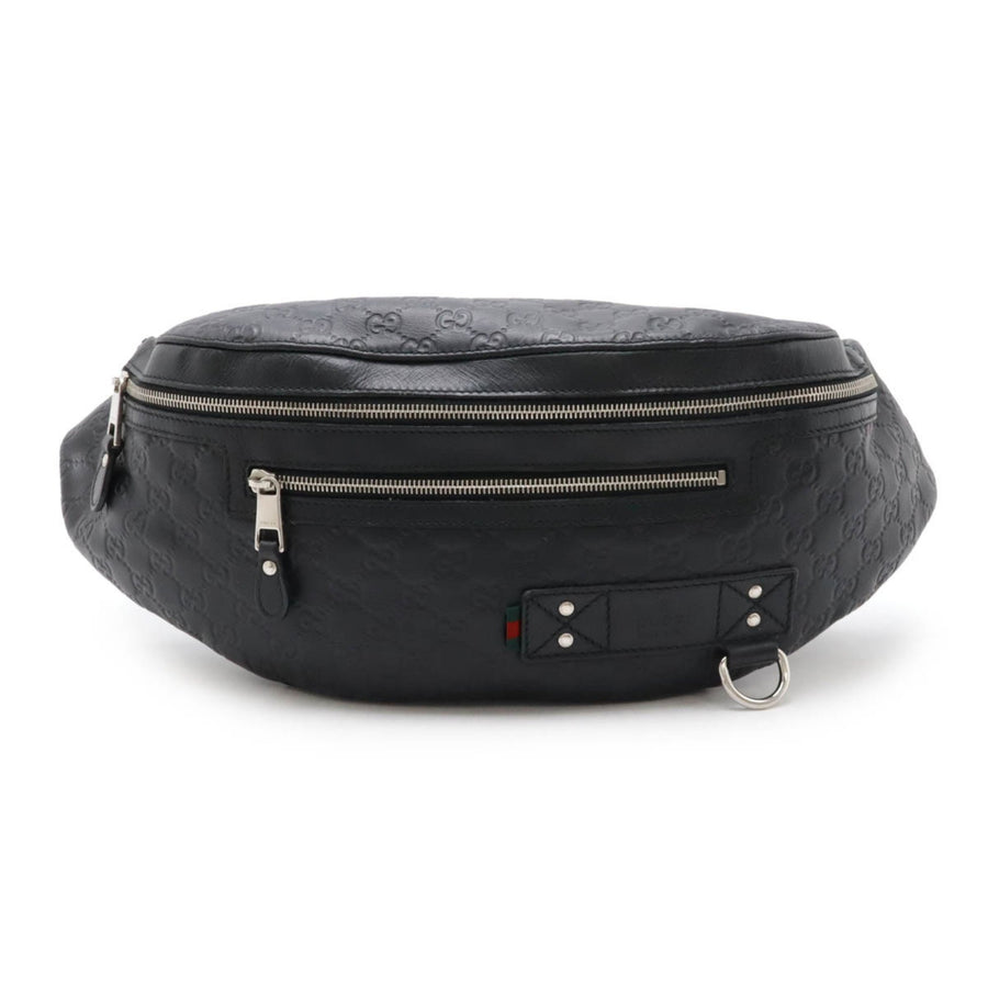 Gucci Black Leather Guccissima