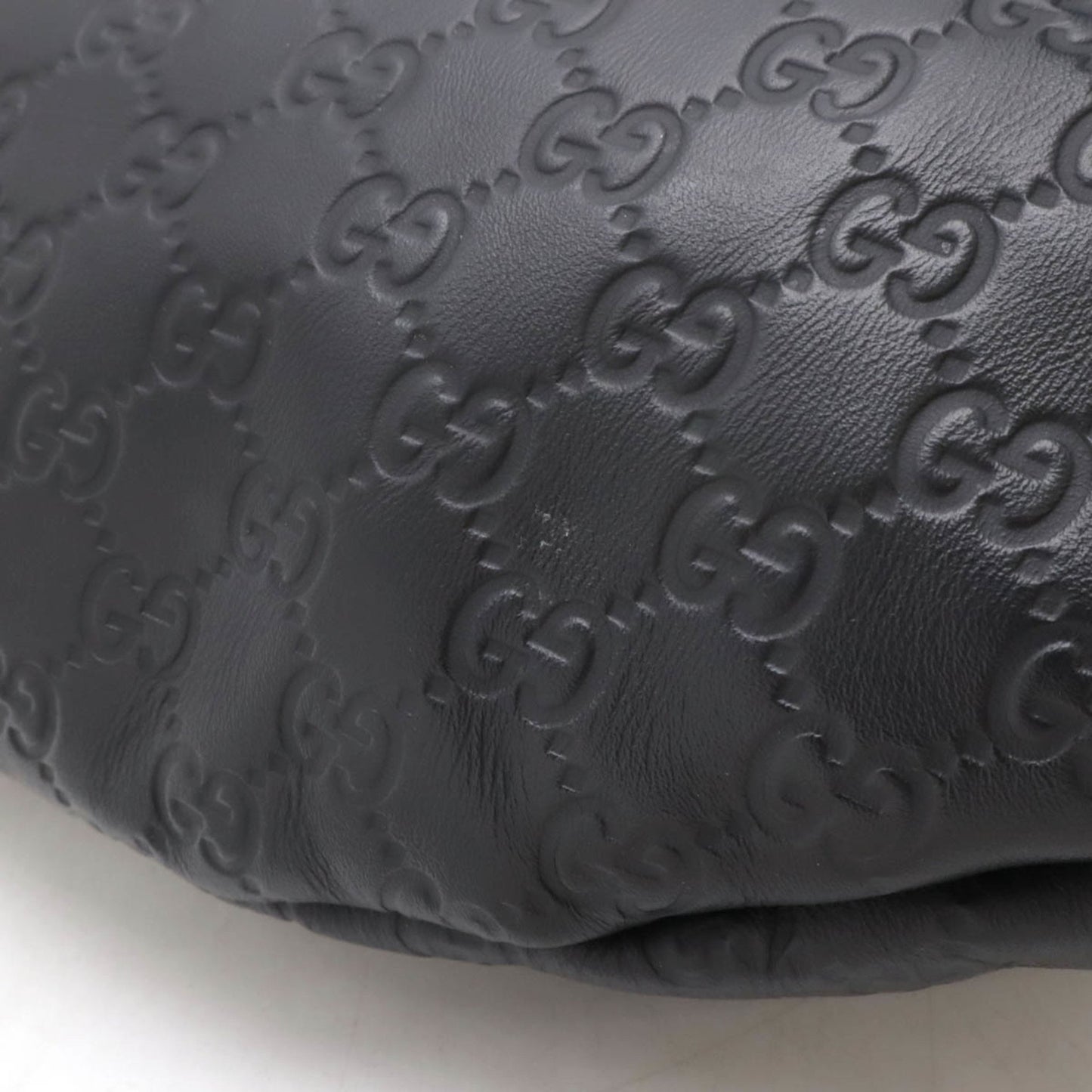 Gucci Black Leather Guccissima